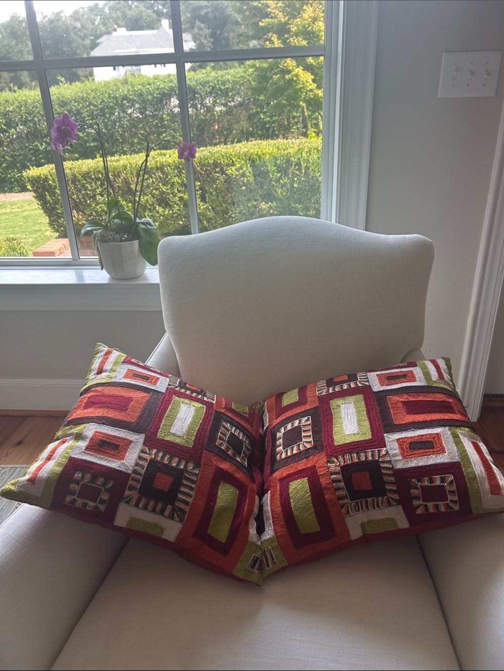 Designer Throw Pillows - like new